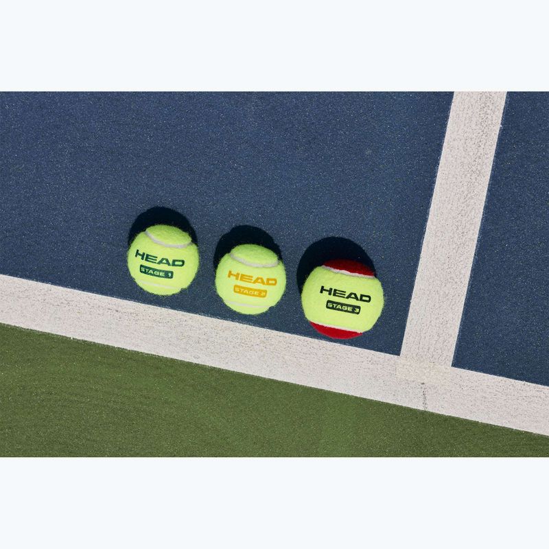 Mingi de tenis pentru copii HEAD Stage 2 3 buc portocaliu 5