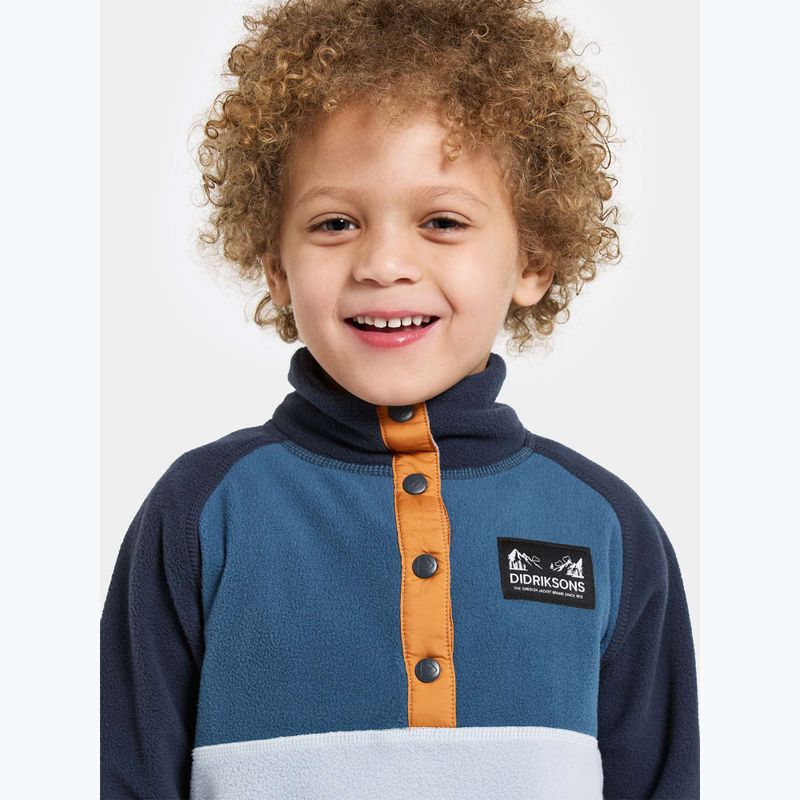 Bluză pentru copii Didriksons Monte Half Button cloud blue 6