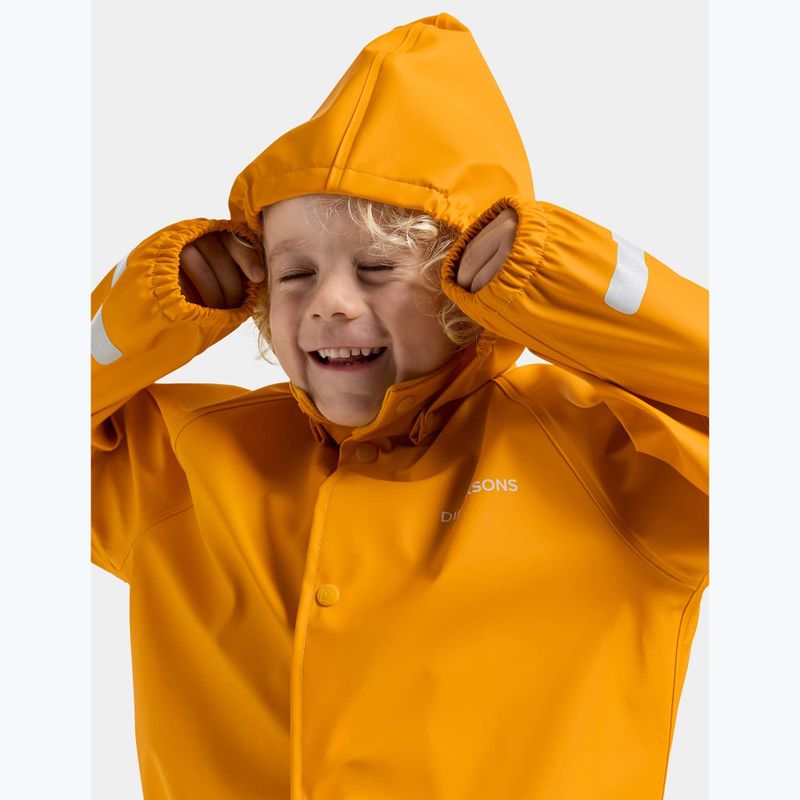 Geacă de ploaie pentru copii Didriksons Slaskeman oat yellow 6