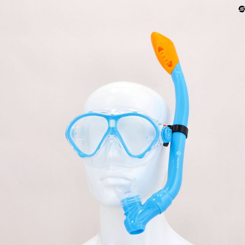 Set de snorkeling pentru copii AQUASTIC Mască + Tub albastru MSK-01N 15