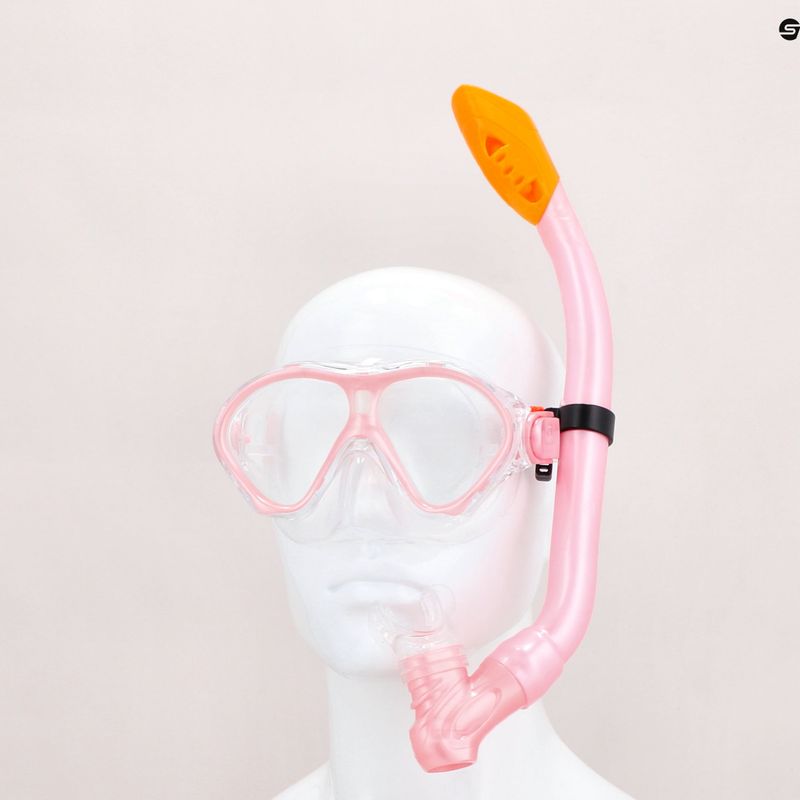 Set de snorkeling pentru copii AQUASTIC Mască + Tub roz MSK-01R 15
