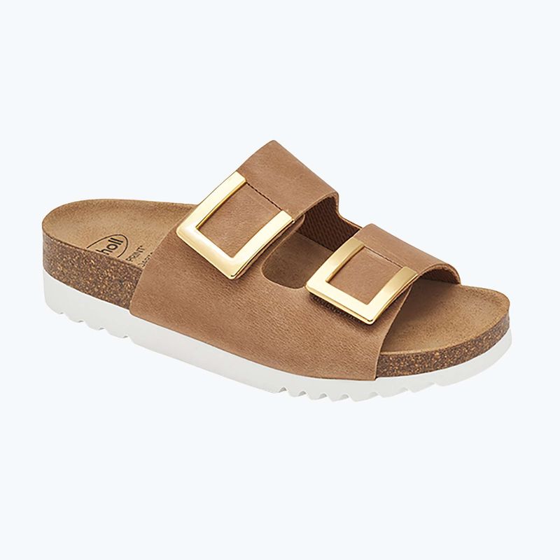 Șlapi de damă Scholl Montery 2 Straps Ad Med cognac 8