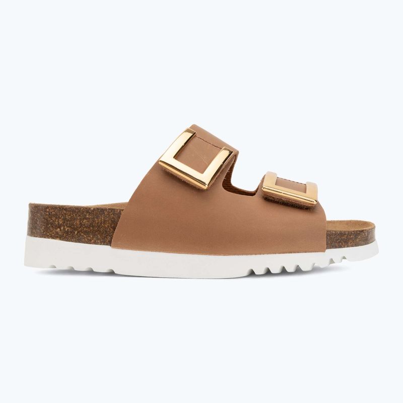 Șlapi de damă Scholl Montery 2 Straps Ad Med cognac 2