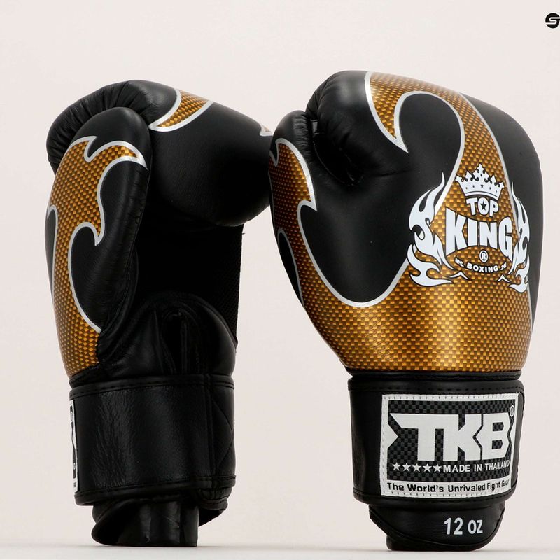 Top King Muay Thai Muay Thai Muay Thai Empower mănuși de box negru TKBGEM-01A-BK-GD-10 7