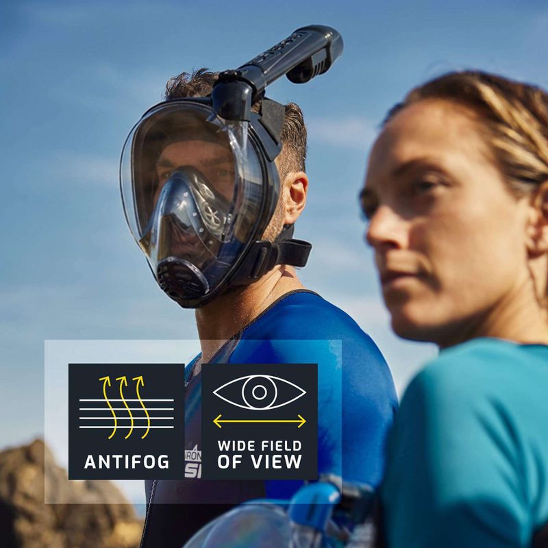 Masca facială completă pentru snorkeling Cressi Komodo Full Face blue/black 13