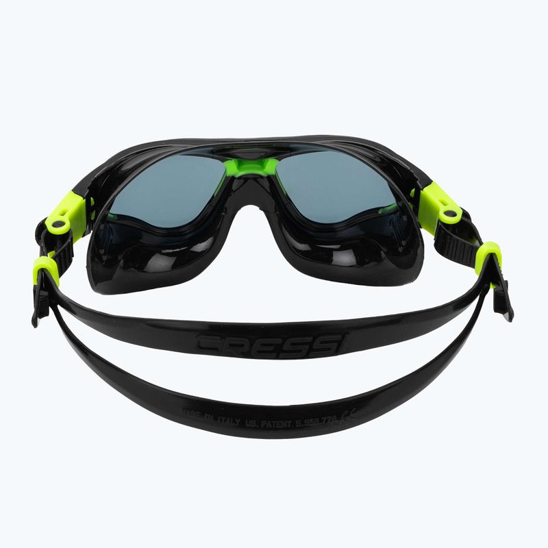Mască de înot Cressi Cobra black/black/lime smoked 4