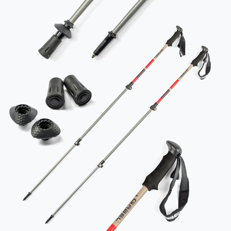 GABEL Mont Blanc F.L. Bețe de trekking 4.0, roșu, 7008432400000 6