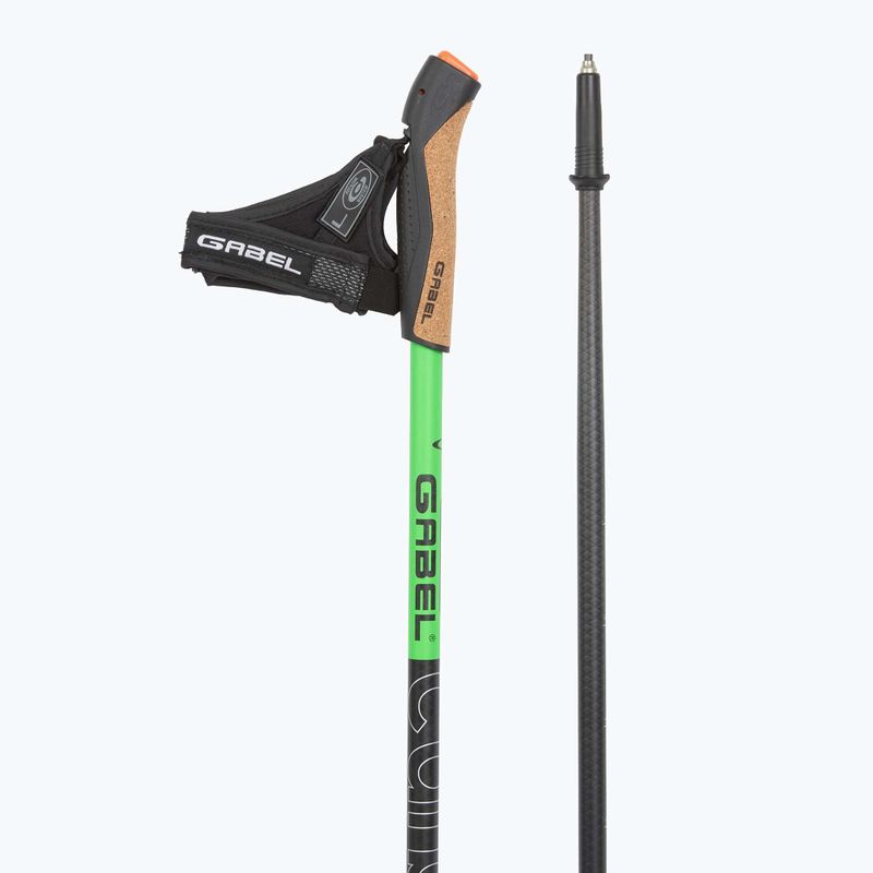 Bețe de nordic walking GABEL Carbon XT 2S 80 F.L. black/lime 3