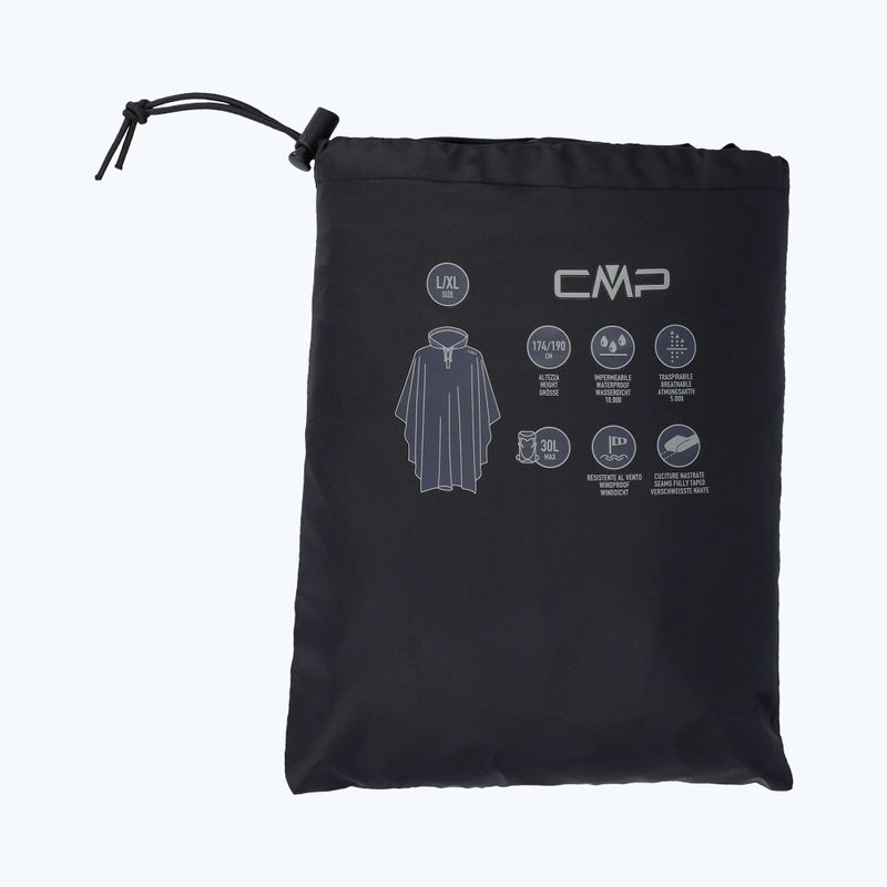 Poncho de ploaie CMP 35X7857 Fix Hood black 4