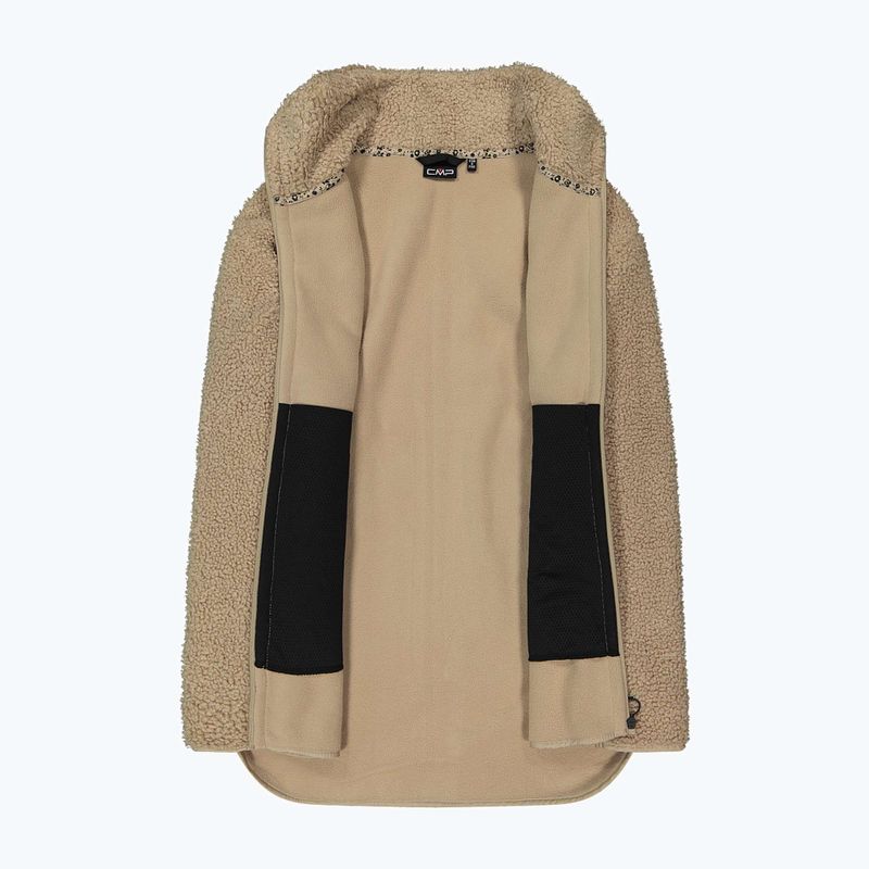Palton damă CMP 35P3846 Long Teddy Highloft cookie 4