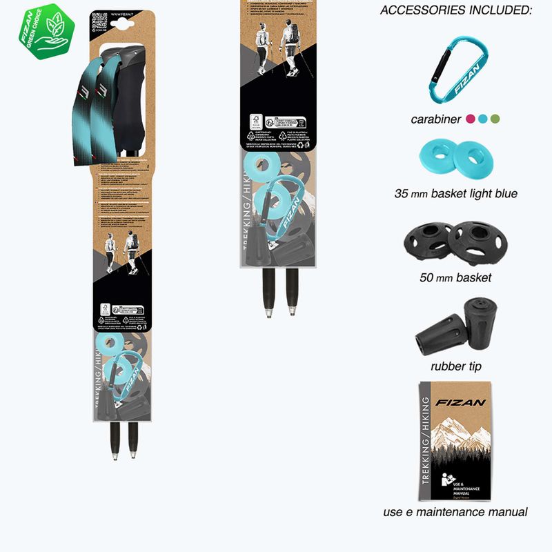 Bețe de trekking  Fizan Compact Tech 4 light blue 7