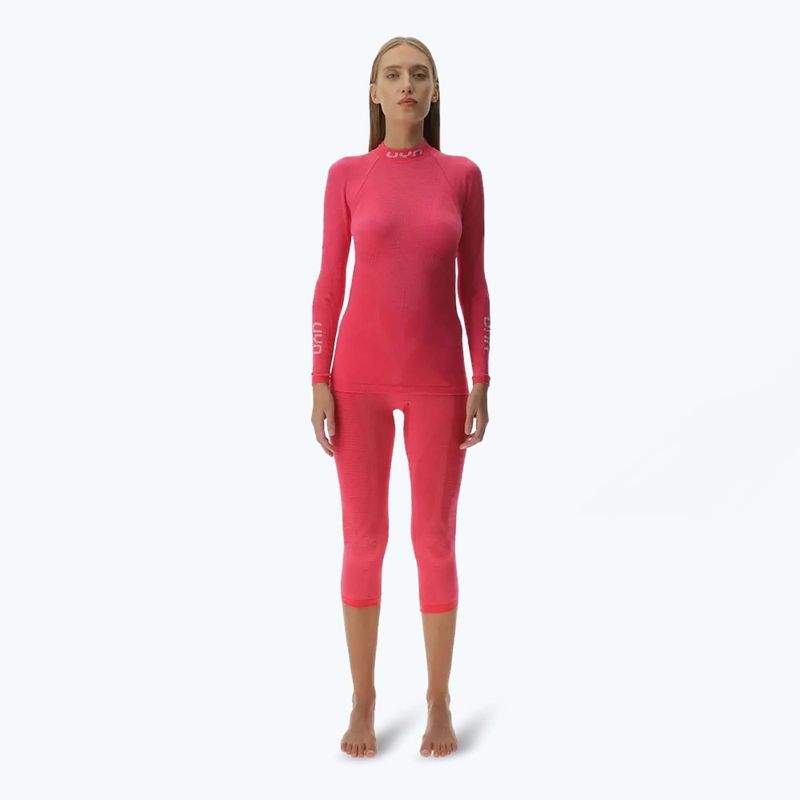 Bluză termică damă UYN Elevation Biomorph LS Turtle Neck pink yarrow 2