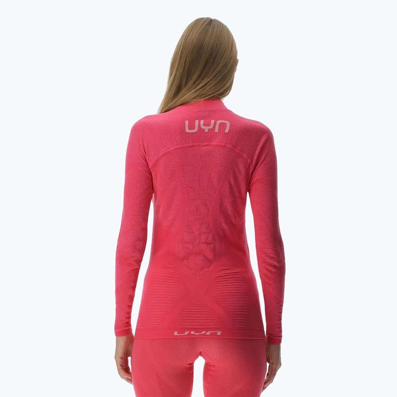 Bluză termică damă UYN Elevation Biomorph LS Turtle Neck pink yarrow 3