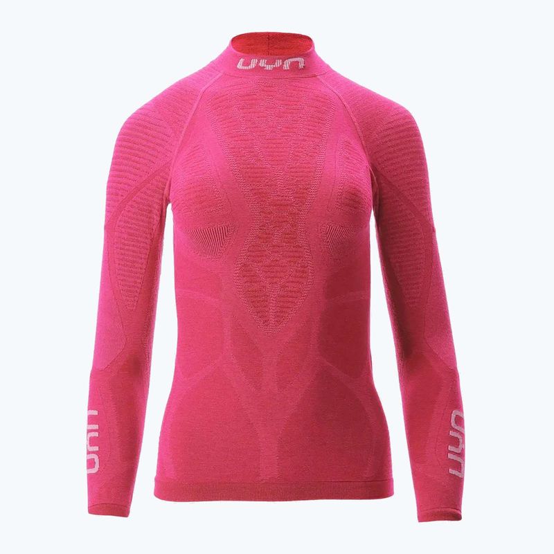 Bluză termică damă UYN Elevation Biomorph LS Turtle Neck pink yarrow 7