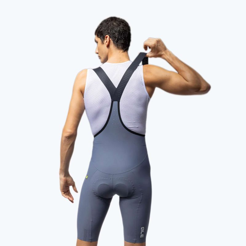 Pantaloni scurți de ciclism pentru bărbați Alé Go Bibshorts steel 2