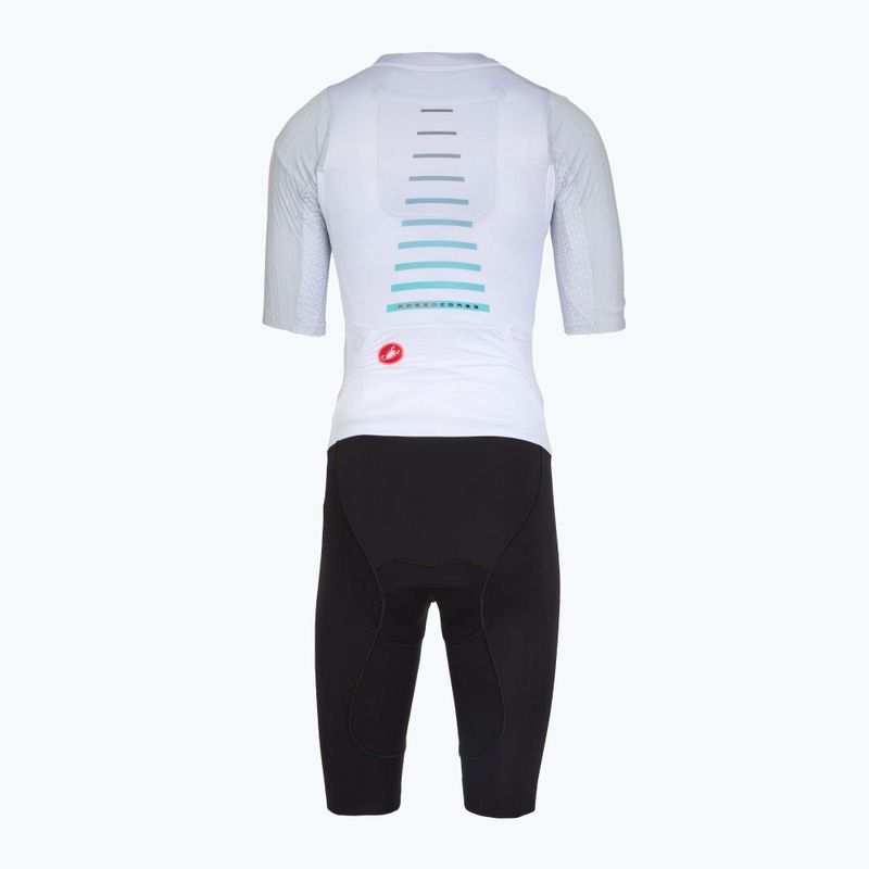 Combinezon de ciclism pentru femei Castelli Free Sanremo 3 SS in white/black 2
