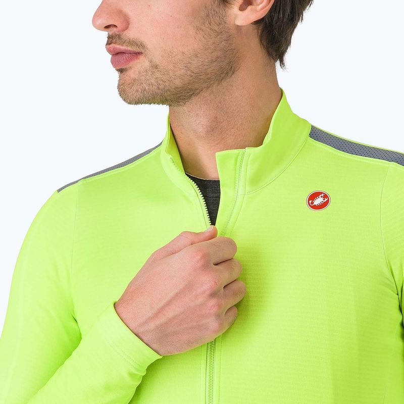 Longsleeve de ciclism pentru bărbați Castelli Puro 4 electric lime 3