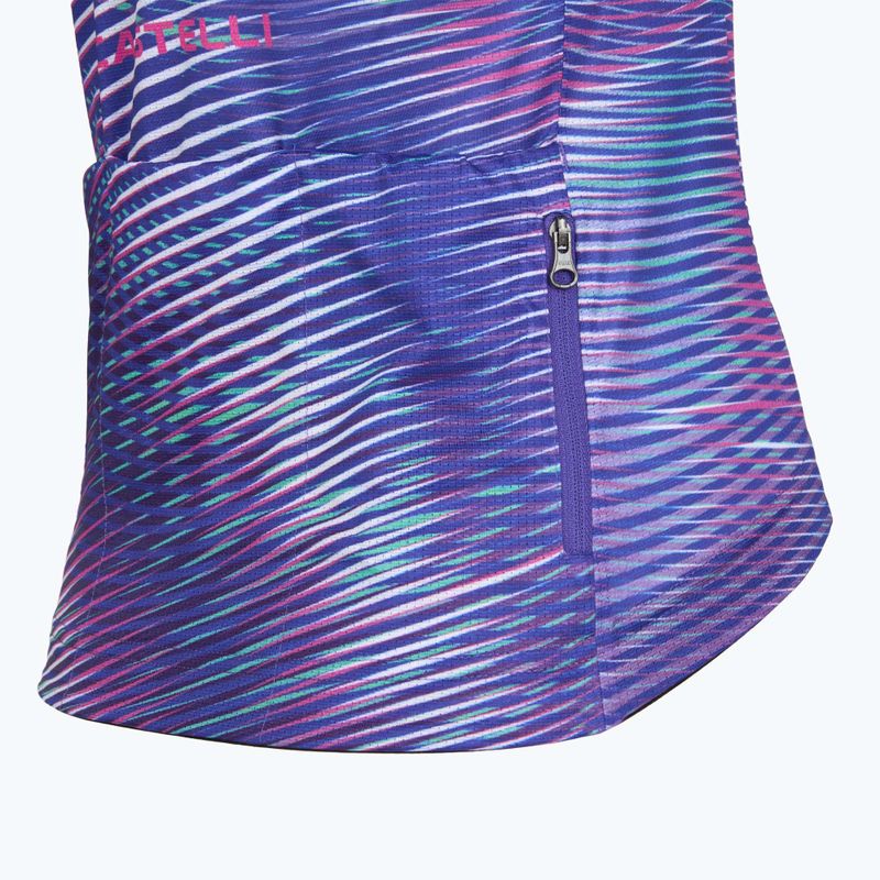 Tricou de ciclism pentru femei Castelli Cosmic Vortex multicolor ultraviolet rose 5