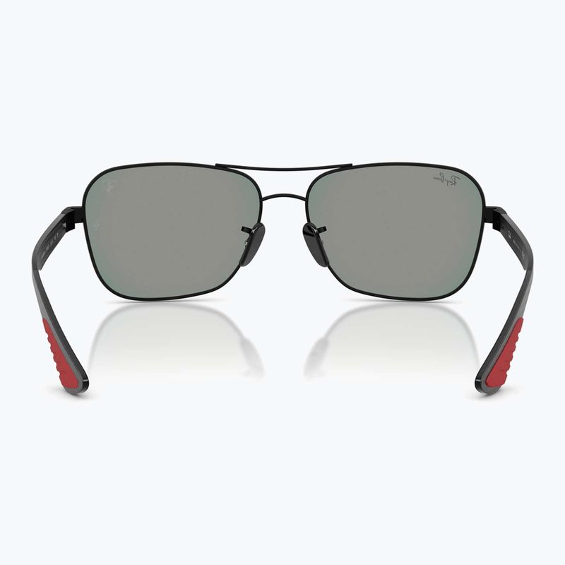 Ochelari de soare Ray-Ban Rb8336M Scuderia matt black/dark grey mirror blue/red 5