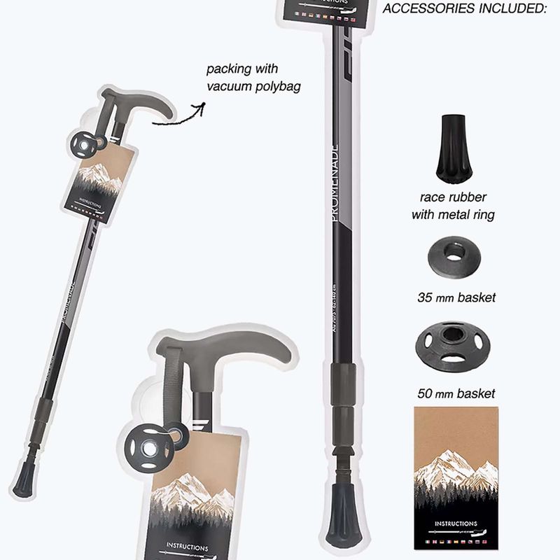 Bețe de trekking Fizan Promenade grey 10