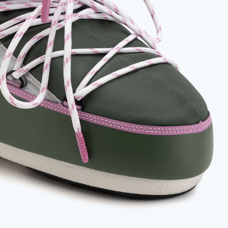 Ghete de zăpadă pentru femei  Moon Boot Icon Low Space Racing forest green/silver/pink 7