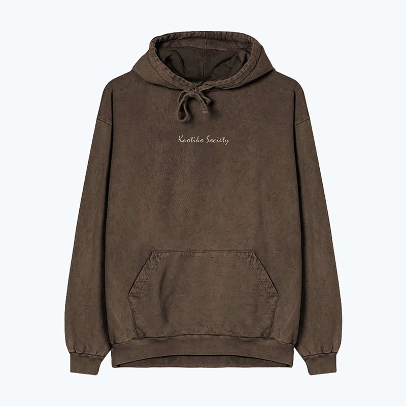 Bluză pentru bărbați Kaotiko Washed Vancouver Society brown 3