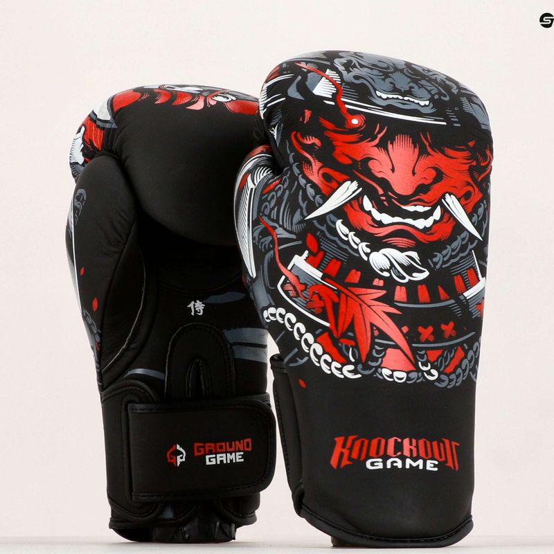 Mănuși de box pentru bărbați GroundGame “Samurai”, negru, 21BOXGLOSAM10 7