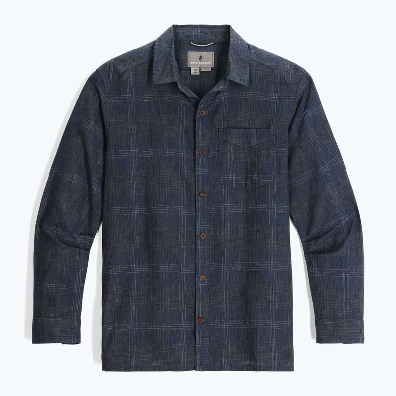 Cămașă pentru bărbați Royal Robbins Hempline Spaced collins blue 4