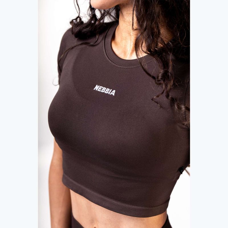 Top de antrenament pentru femei NEBBIA Power dark brown 4