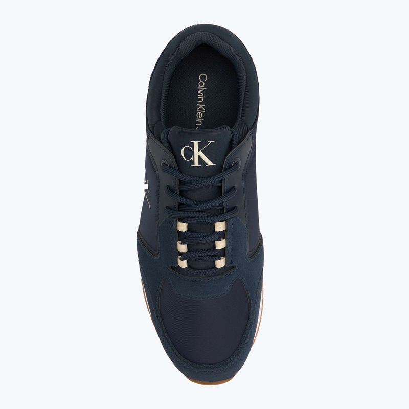 Încălțăminte pentru bărbați Calvin Klein YM0YM01326 Retro Runner Sock Lace Up Ny-Su Calvin Navy/Bright White/Gum 5