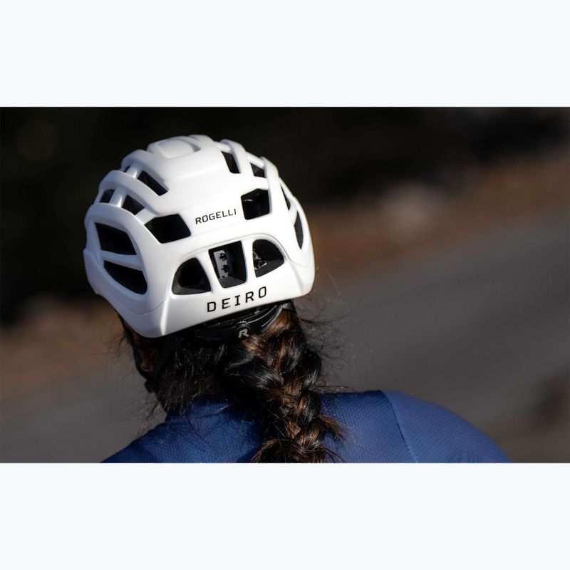 Cască de bicicletă Rogelli Deiro albă 12