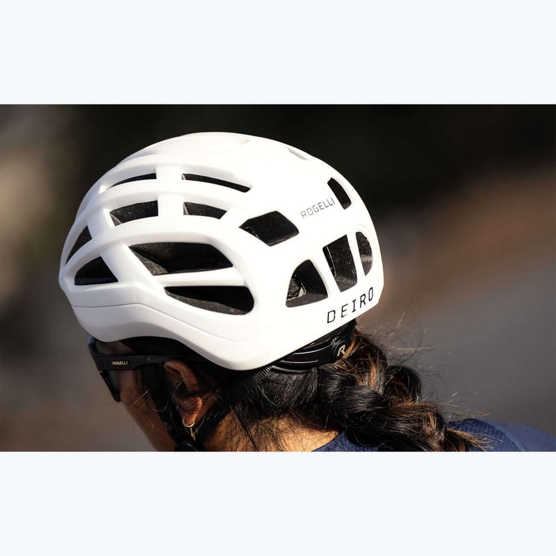 Cască de bicicletă Rogelli Deiro albă 13