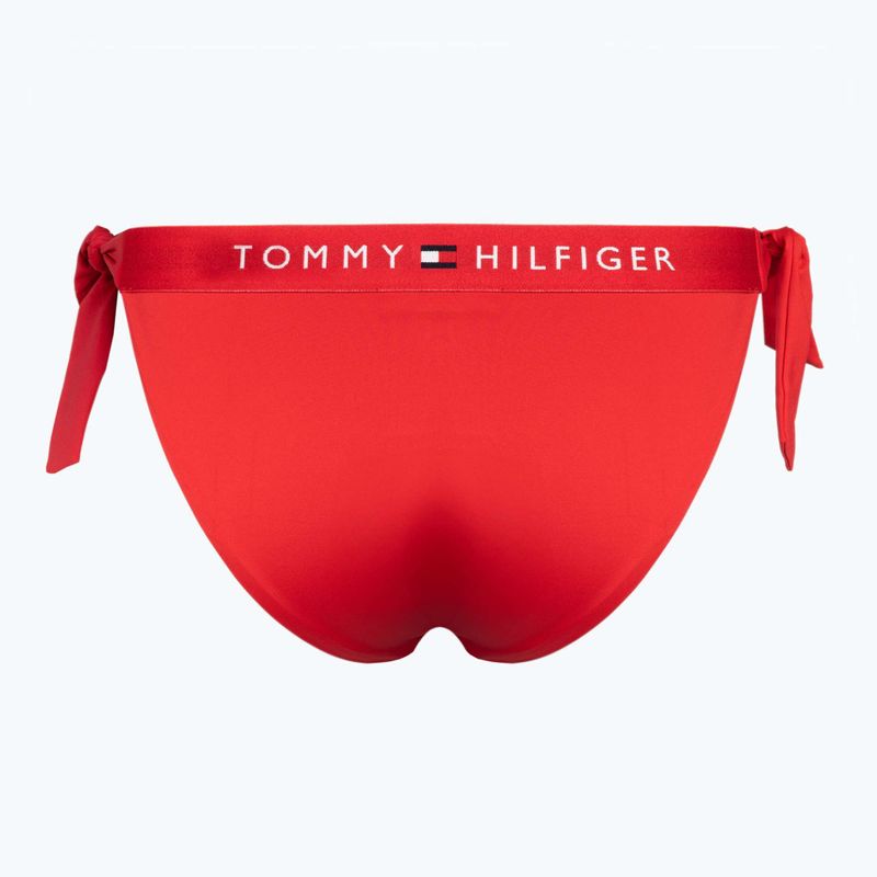 Tommy Hilfiger Side Tie Cheeky costum de baie de jos roșu 2