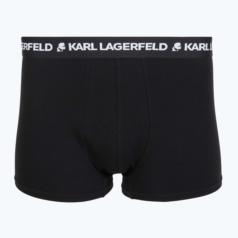Boxeri pentru bărbați KARL LAGERFELD Logo Trunk 3 perechi black 2