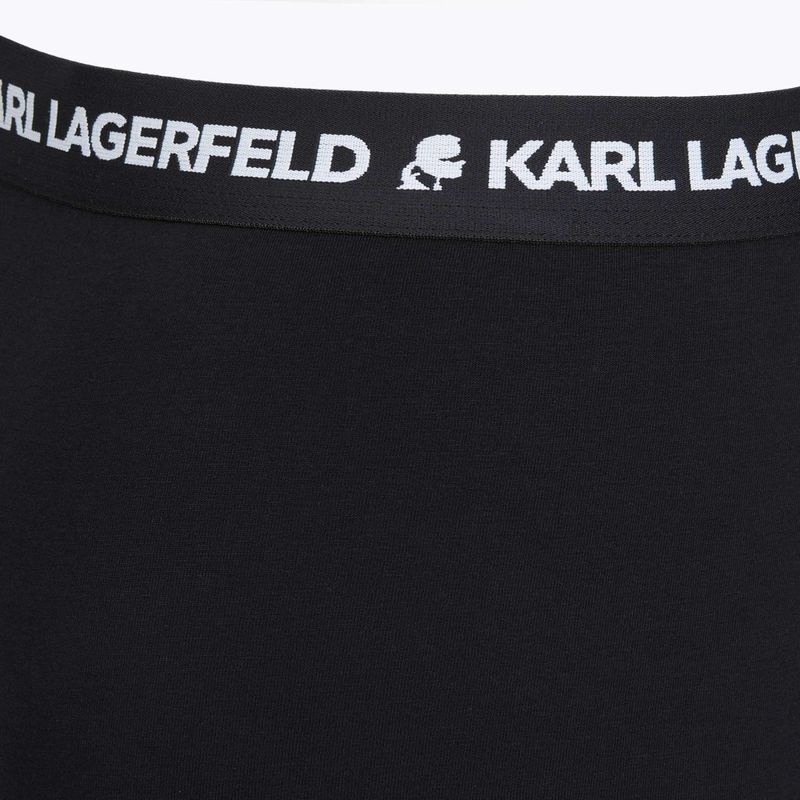 Boxeri pentru bărbați KARL LAGERFELD Logo Trunk 3 perechi black 4