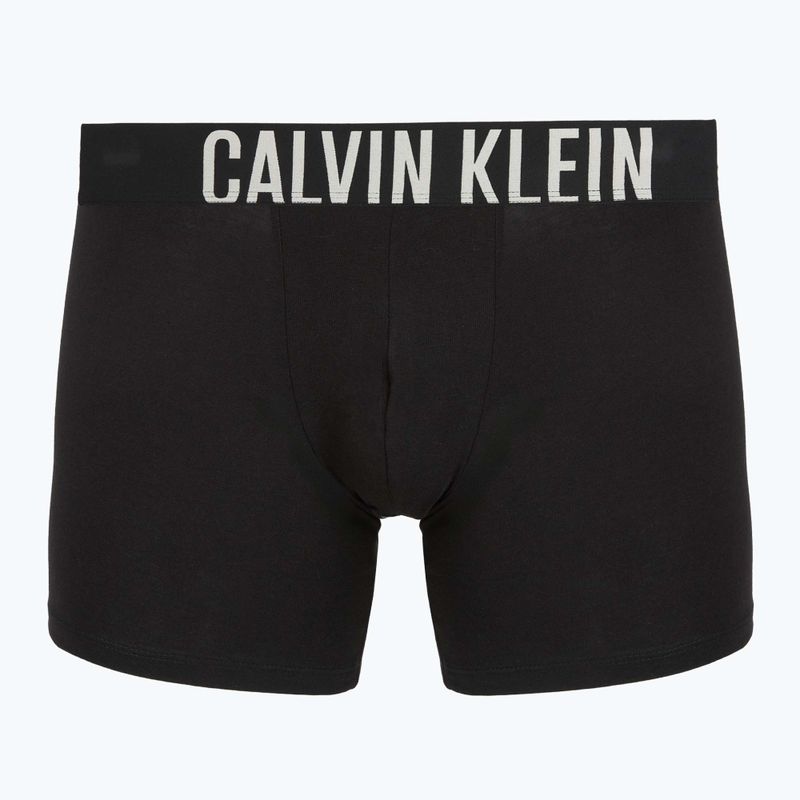 Boxeri Calvin Klein 000NB3609A Boxer Brief 3 perechi black w/oatmeal logo/black w/age 2