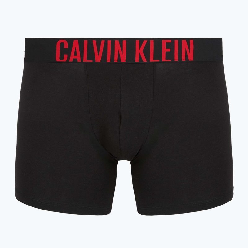 Boxeri Calvin Klein 000NB3609A Boxer Brief 3 perechi black w/oatmeal logo/black w/age 4