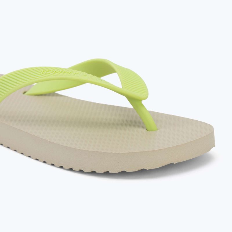 Șlapi pentru femei Tommy Jeans Logo Summer white clay/lime essence 7
