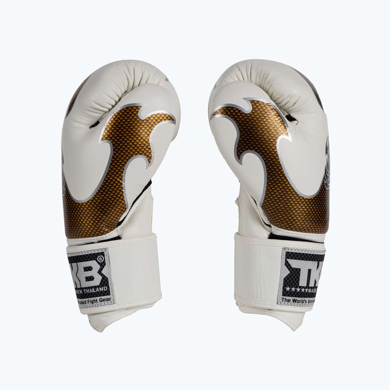 Top King Muay Thai Muay Thai Muay Thai Empower mănuși de box alb TKBGEM-01A-WH-GD-10 4