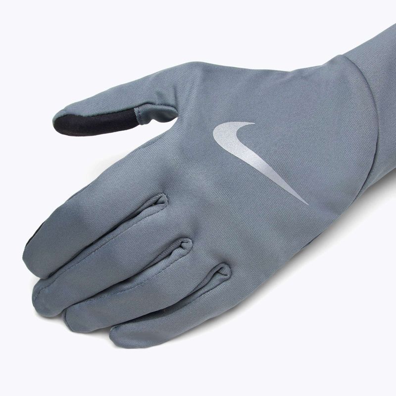 Mănuși de alergare pentru bărbați Nike Pacer Lightweight RG smoke grey/smoke grey/silver 4