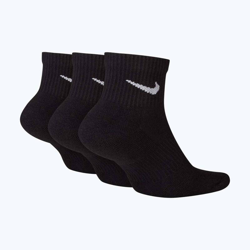Șosete Nike Everyday Plus Cushioned Ankle 3 perechi black/white 2