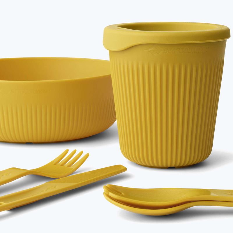 Set de vase de vase de drumeție Sea to Summit Passage Dinnerware arrowwood yellow 3