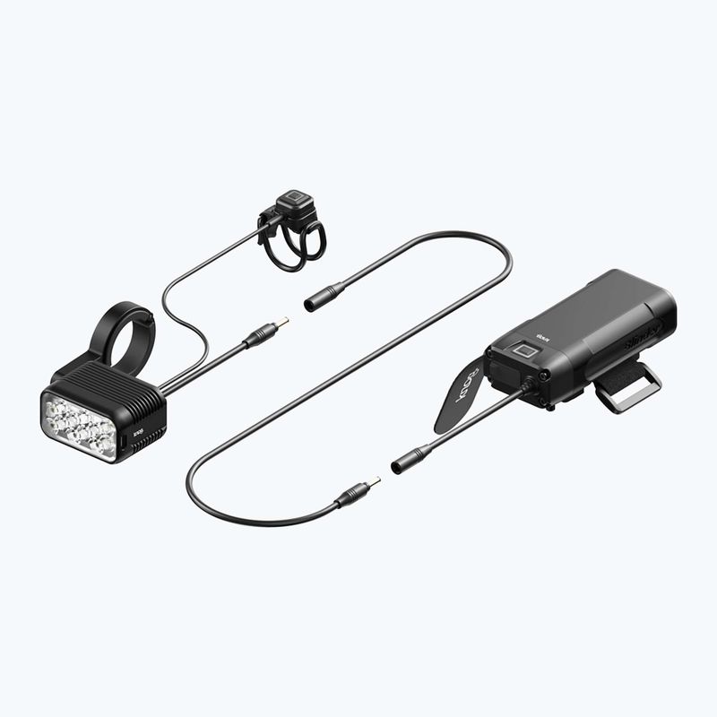 Lampă de bicicletă față Knog Blinder X 1800 + bateria 10000mAh czarny 2