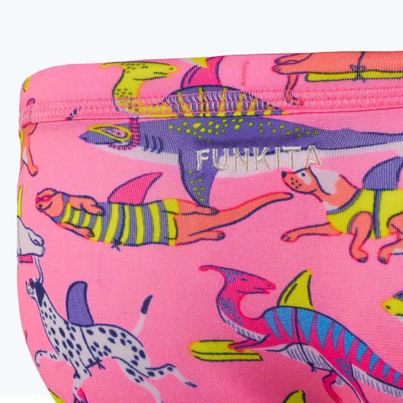 Longsleeve + chiloți de înot pentru copii Funkita Zippy Rashie & Brief learner lane 4