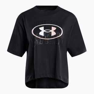 Tricou de antrenament pentru femei Under Armour Live Novelty negru 1369881-001