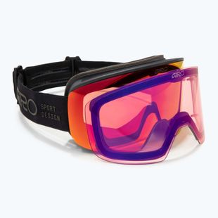Ochleari de schi Giro Axis black stacked/vivid ember/vivid infrared