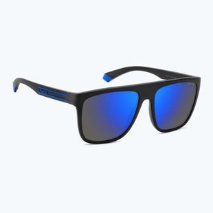 Ochelari de soare pentru bărbați Polaroid PLD 2162/S matte black blue/blue mirror polarized