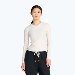 Bluză cu mânecă lungă pentru femei New Balance Micro-Rib albă