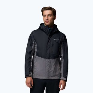 Geacă de ploaie pentru bărbați Columbia Pouring Adventure III black/city grey