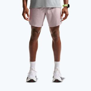 Pantaloni scurți de alergare pentru bărbați Nike Stride Dri-Fit Brief-Lined 7" particle rose